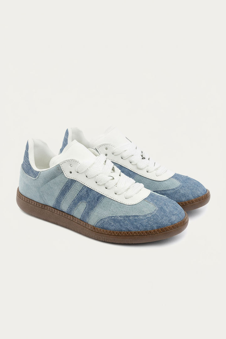 G-Sneakers | Laceup Comfy Sneakers - Denim