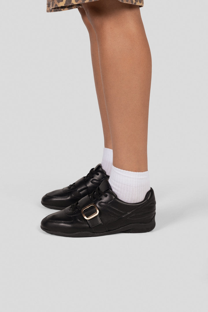Sneakers Gold Buckle Strap - Black