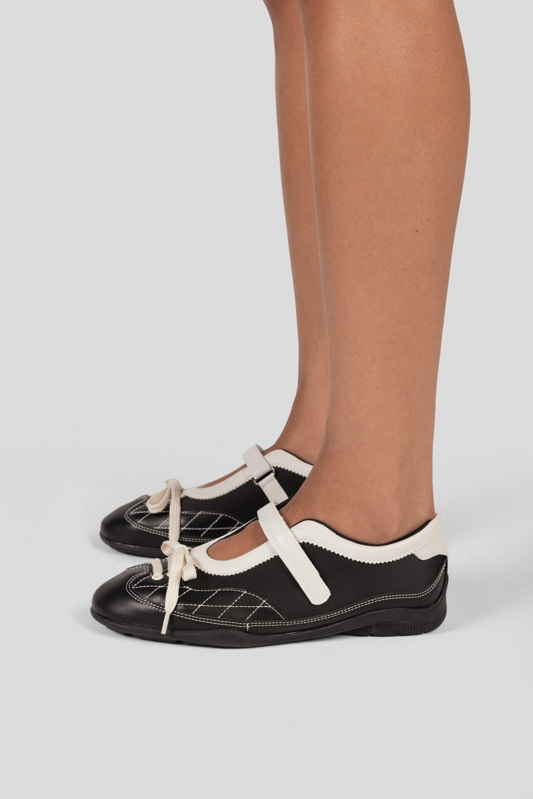 Retro Mary Jane Sneakers Velcro - Black