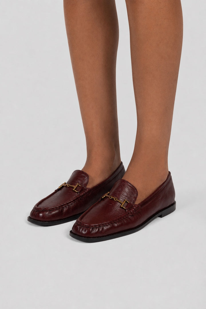 Smooth Horsebit Loafers - Maroon