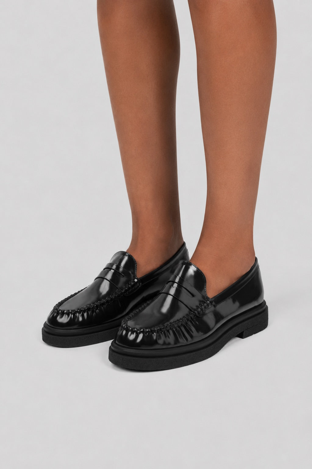 Penny Loafers Chunky Sole - Black
