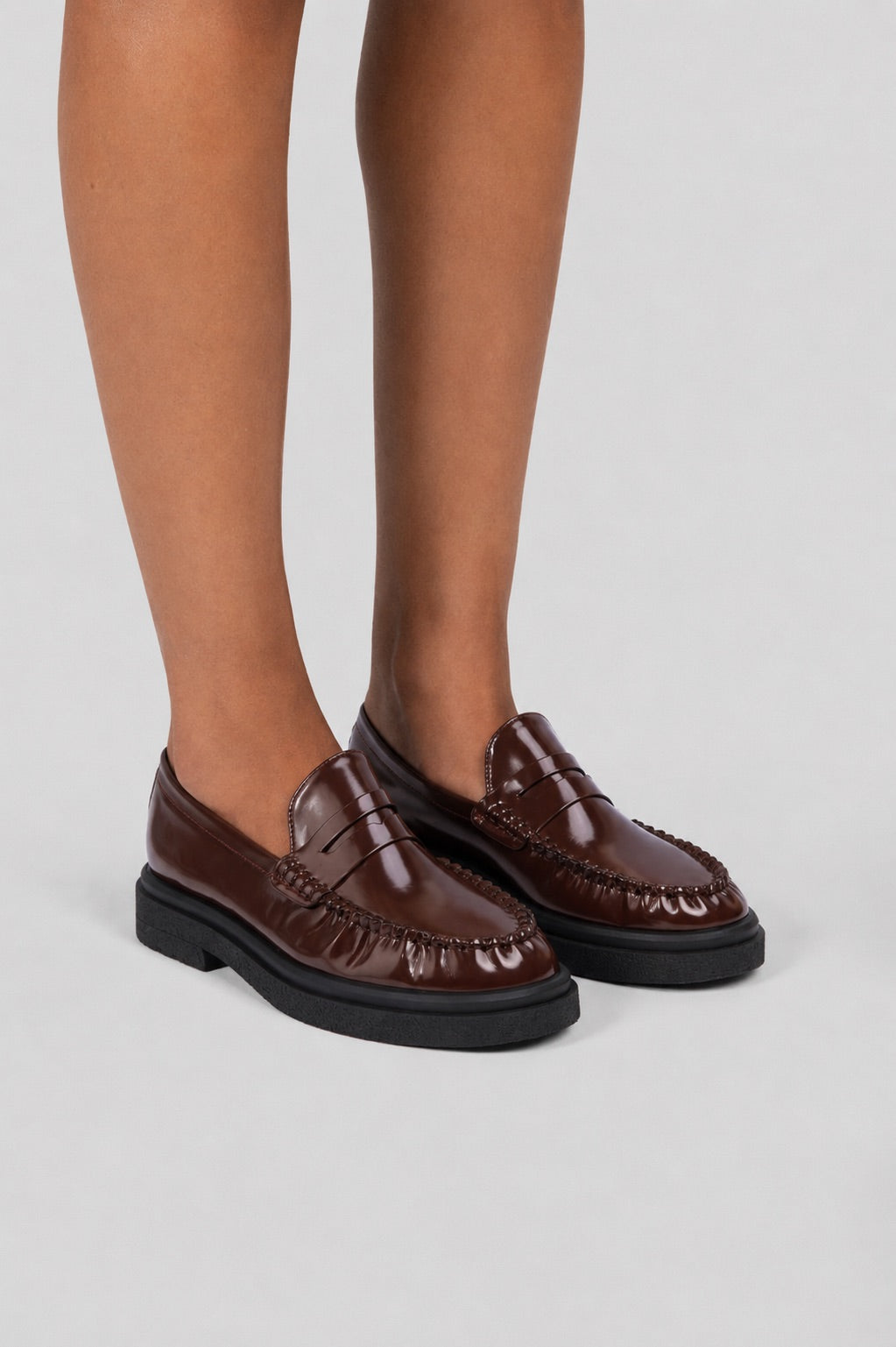Penny Loafers Chunky Sole - Maroon