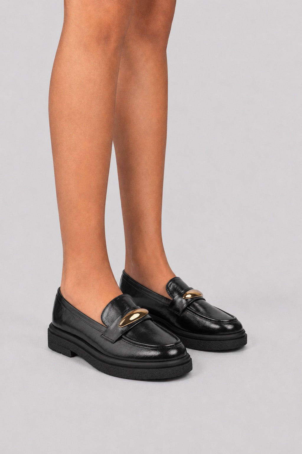 Platform Horsebit Loafers - Black