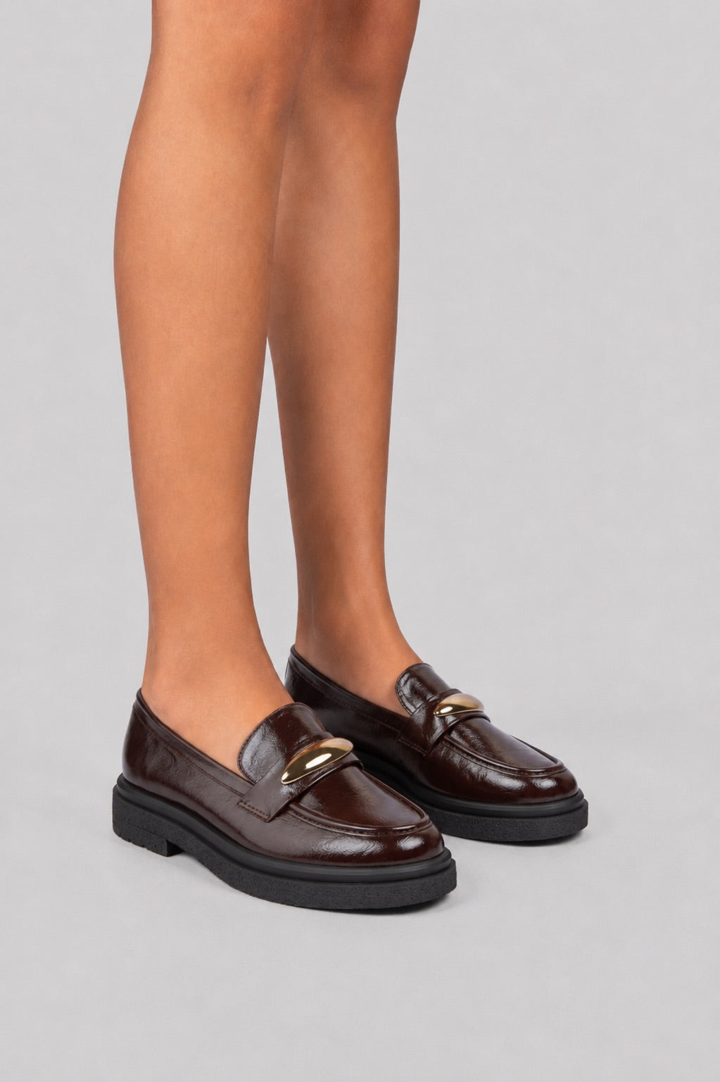 Platform Horsebit Loafers - Brown