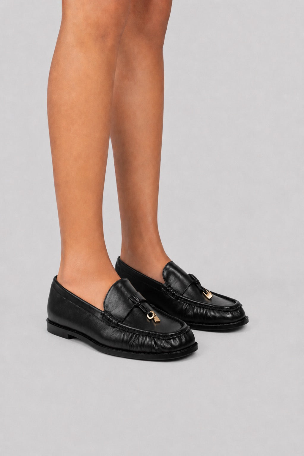 Leather Tassel Loafers - Black
