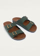 Arizona Soft Footbed Double Buckle Sandals | olive