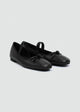 Bow Strap Ballet Flats - Black