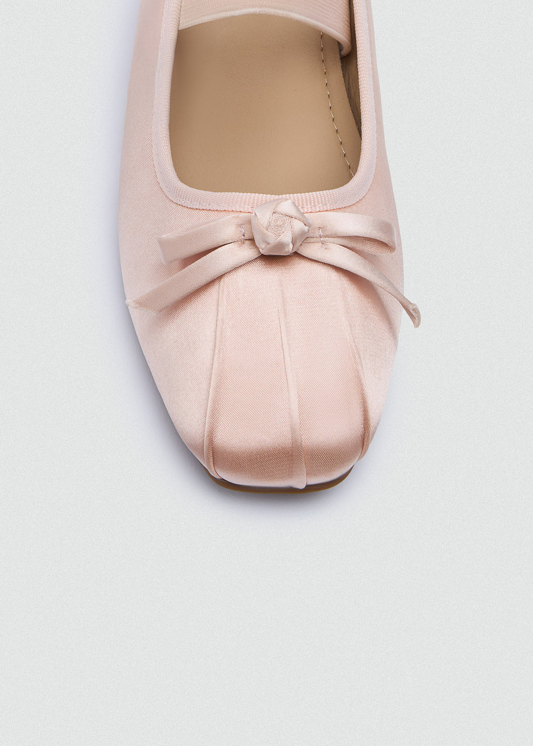 Bow Strap Ballet Flats - Pink