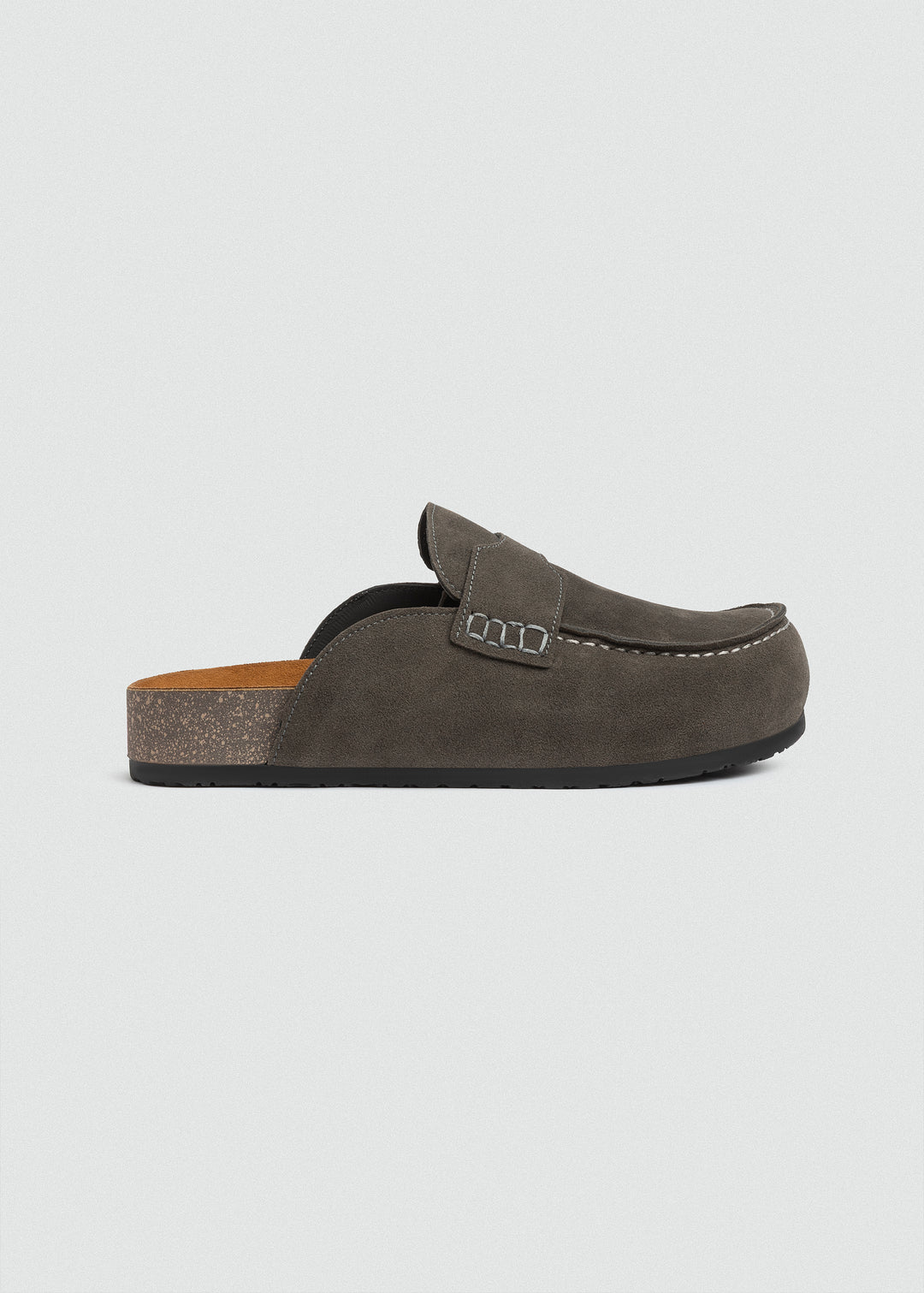 Slip-On Loafer Mule - Grey