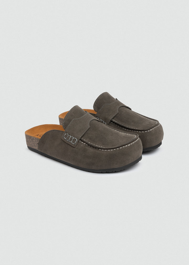 Slip-On Loafer Mule - Grey