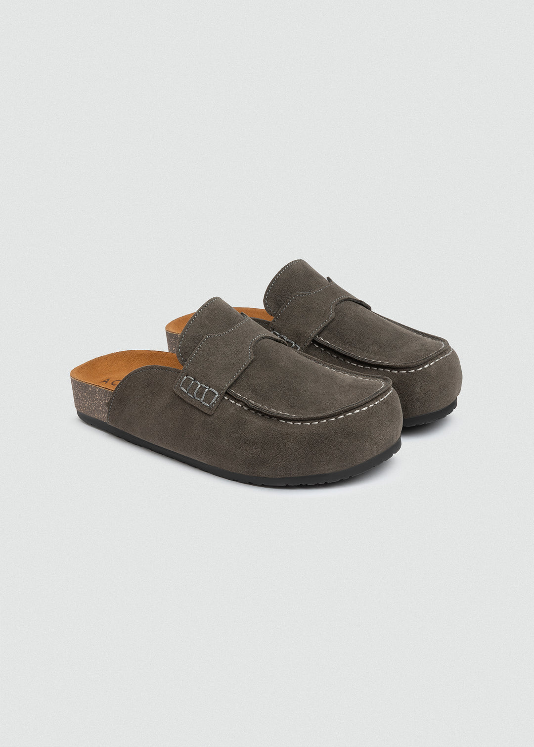 Slip-On Loafer Mule - Grey