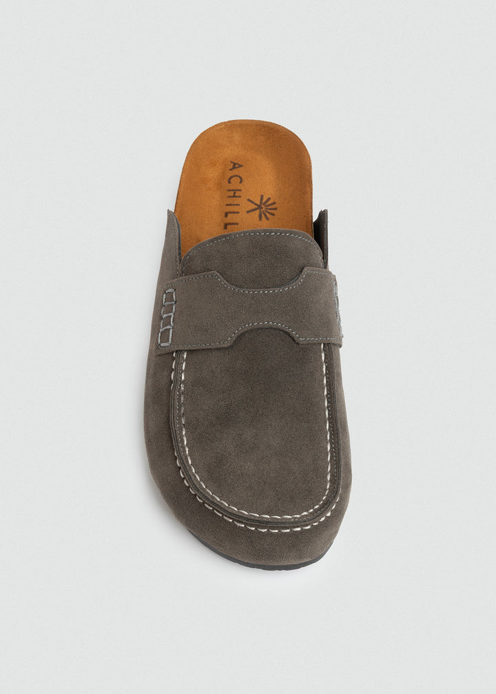 Slip-On Loafer Mule - Grey