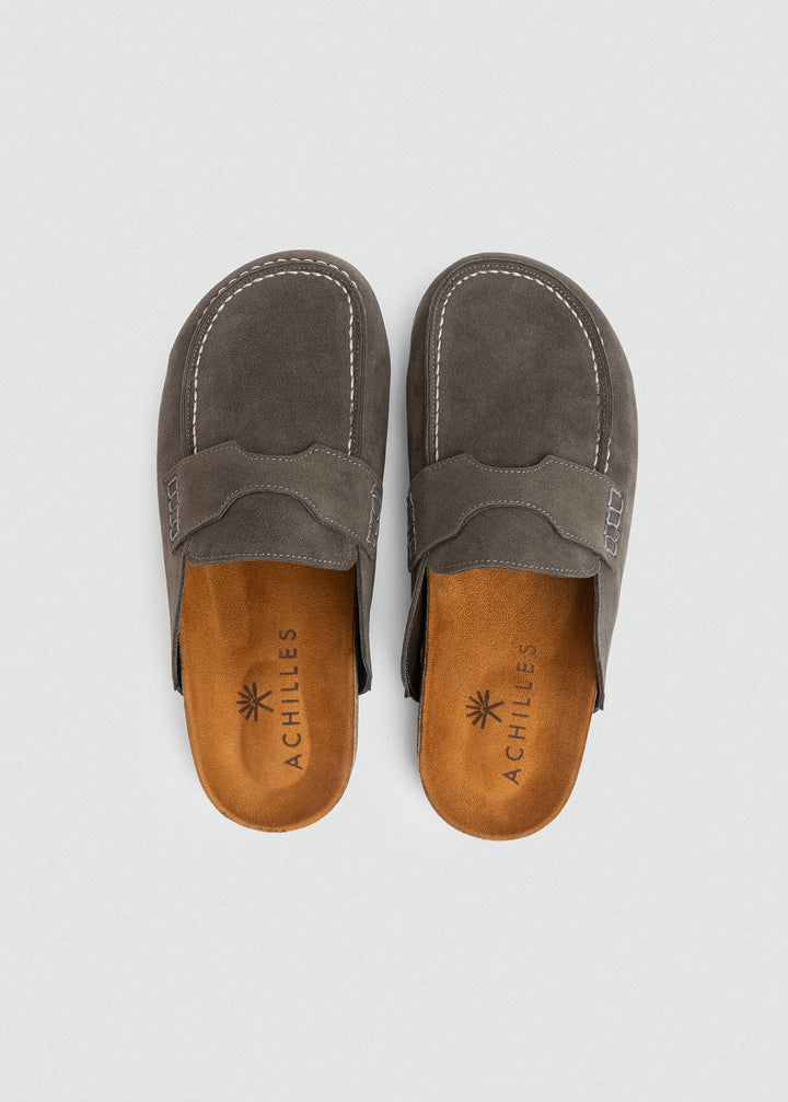 Slip-On Loafer Mule - Grey