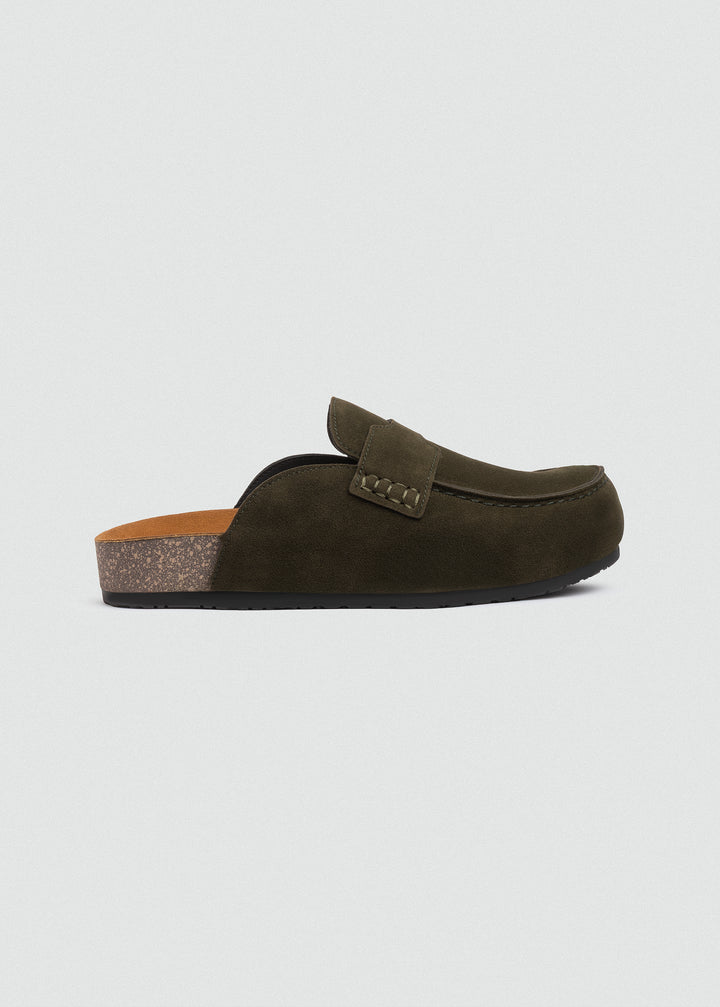 Slip-On Loafer Mule - Olive