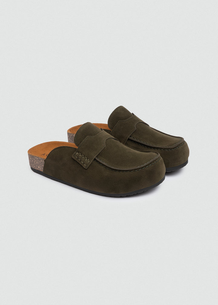 Slip-On Loafer Mule - Olive