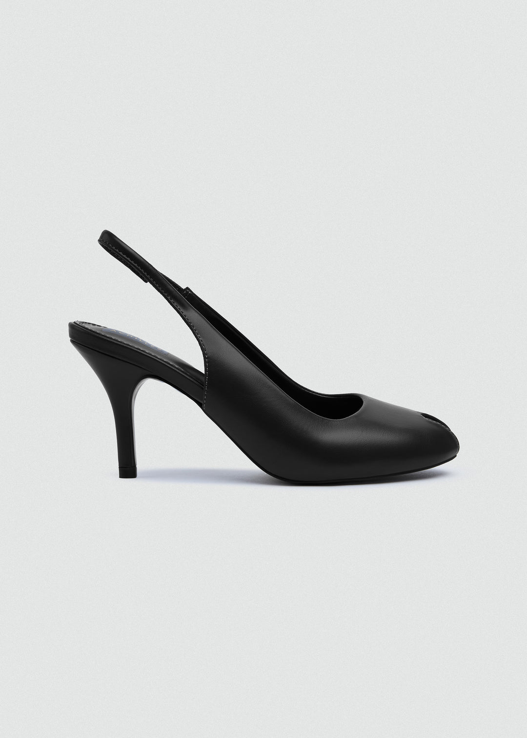 Pointed-Toe Stiletto Slingback Heels - Black