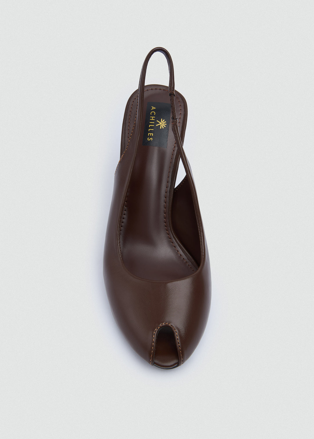 Pointed-Toe Stiletto Slingback Heels - Brown