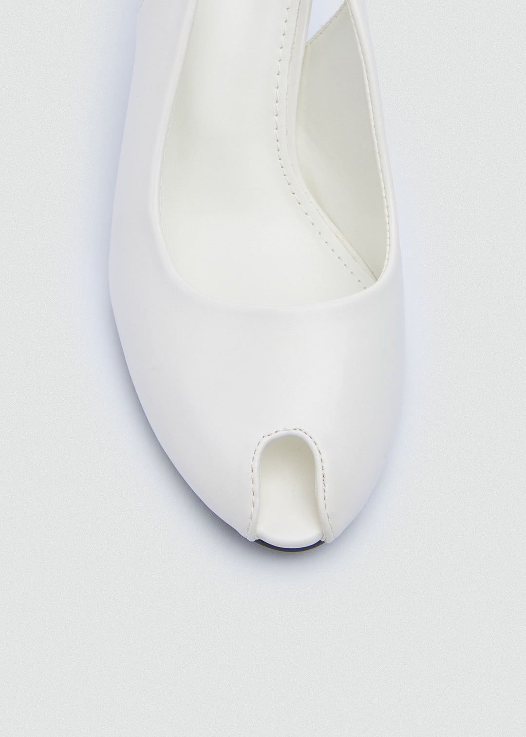 Pointed-Toe Stiletto Slingback Heels - White
