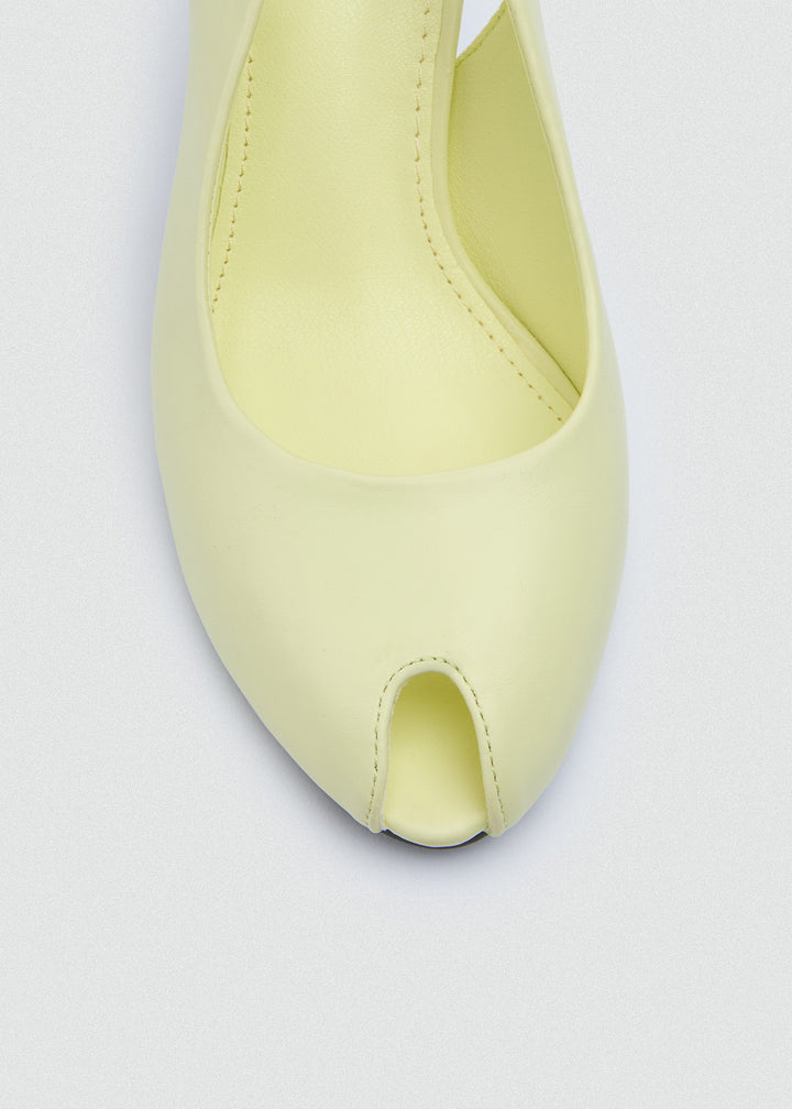 Pointed-Toe Stiletto Slingback Heels - Butter Yellow