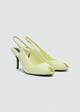 Pointed-Toe Stiletto Slingback Heels - Butter Yellow