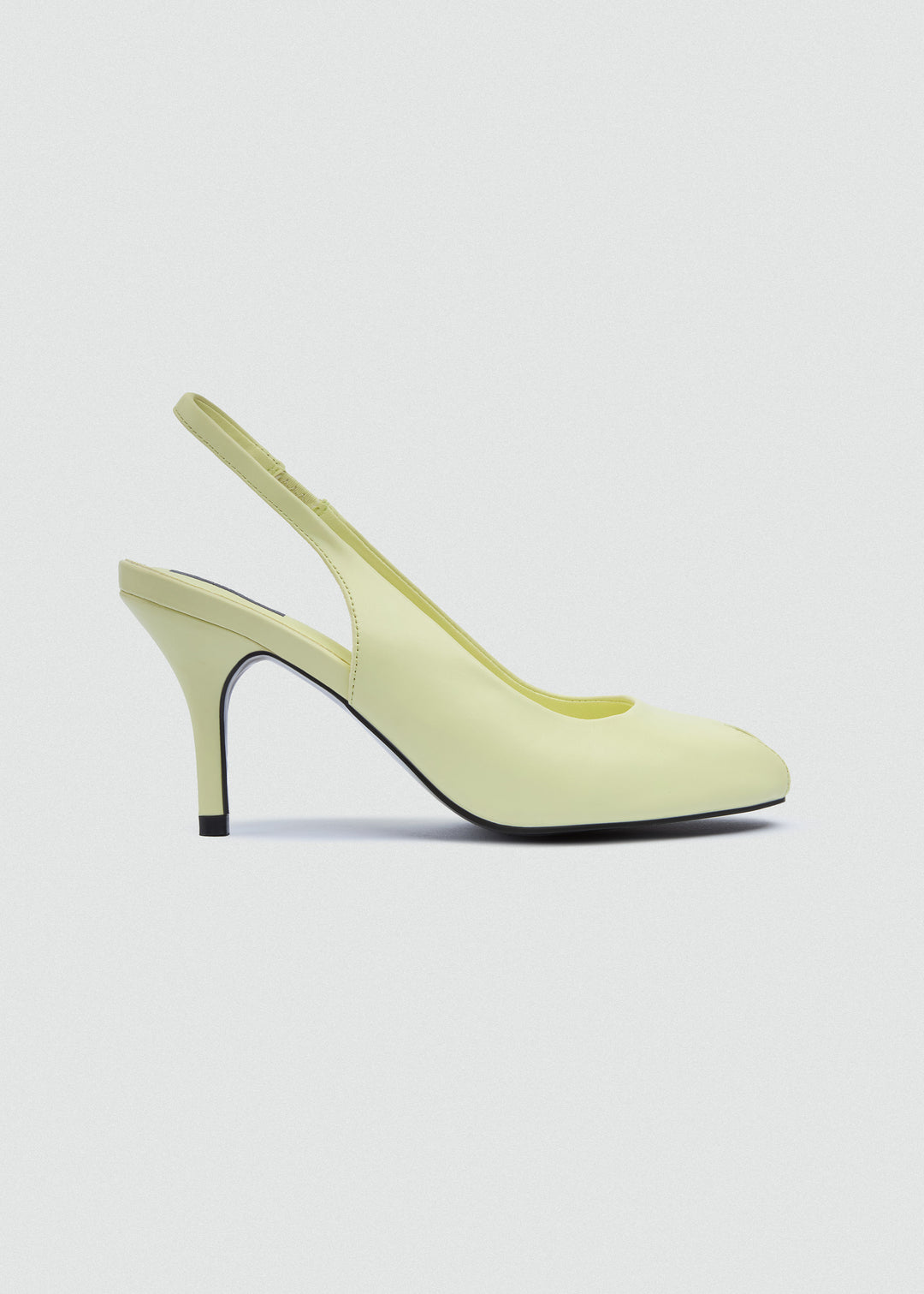 Pointed-Toe Stiletto Slingback Heels - Butter Yellow