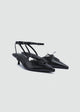 Strappy Lace-Up Kitten Heels - Black