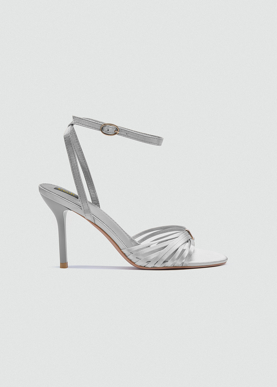 Strappy Evening Sandals - Satin - Silver