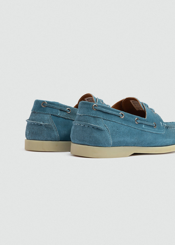 Classic Boat Shoes - Suede Sky Blue - back view