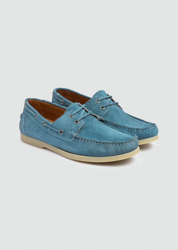 Classic Boat Shoes - Suede Sky Blue - pair