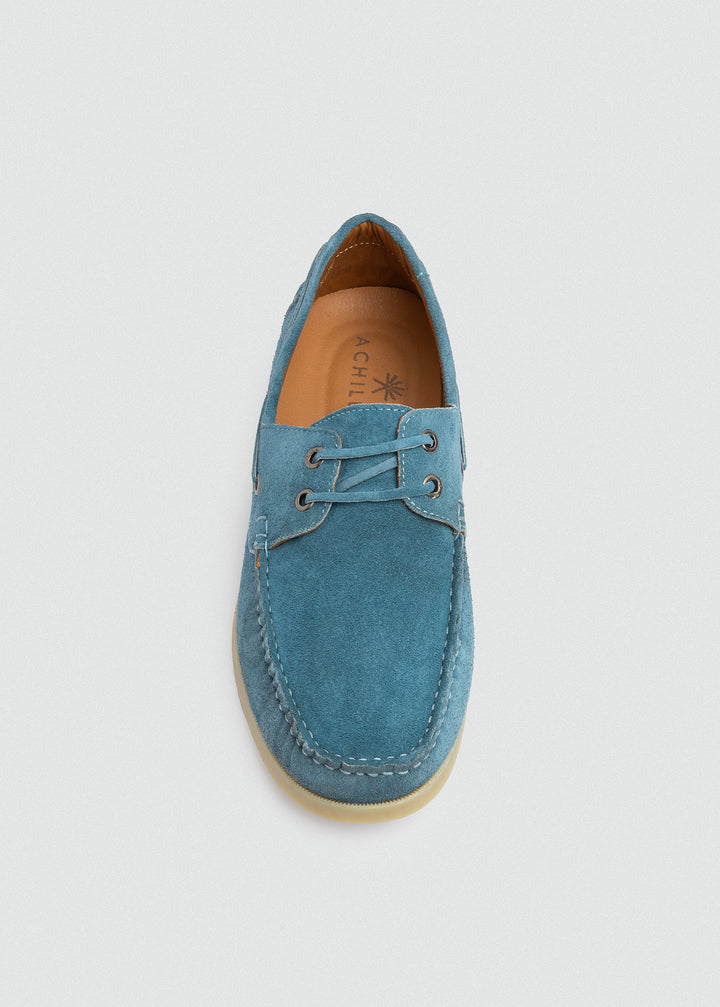 Classic Boat Shoes - Suede Sky Blue - top view