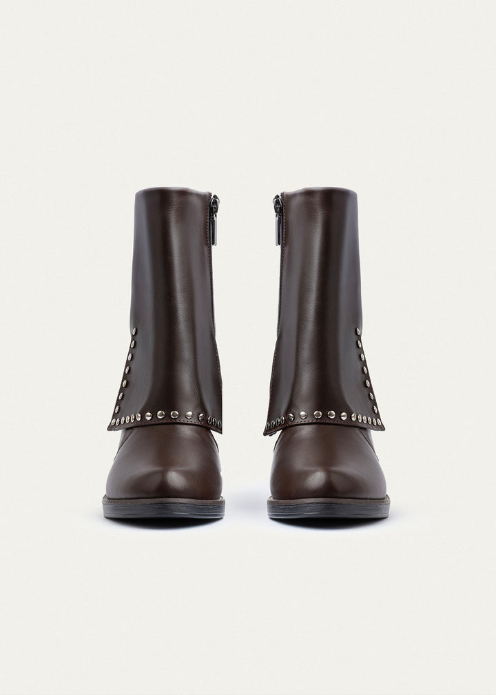 Rodeo Studded Mid Boots | Brown