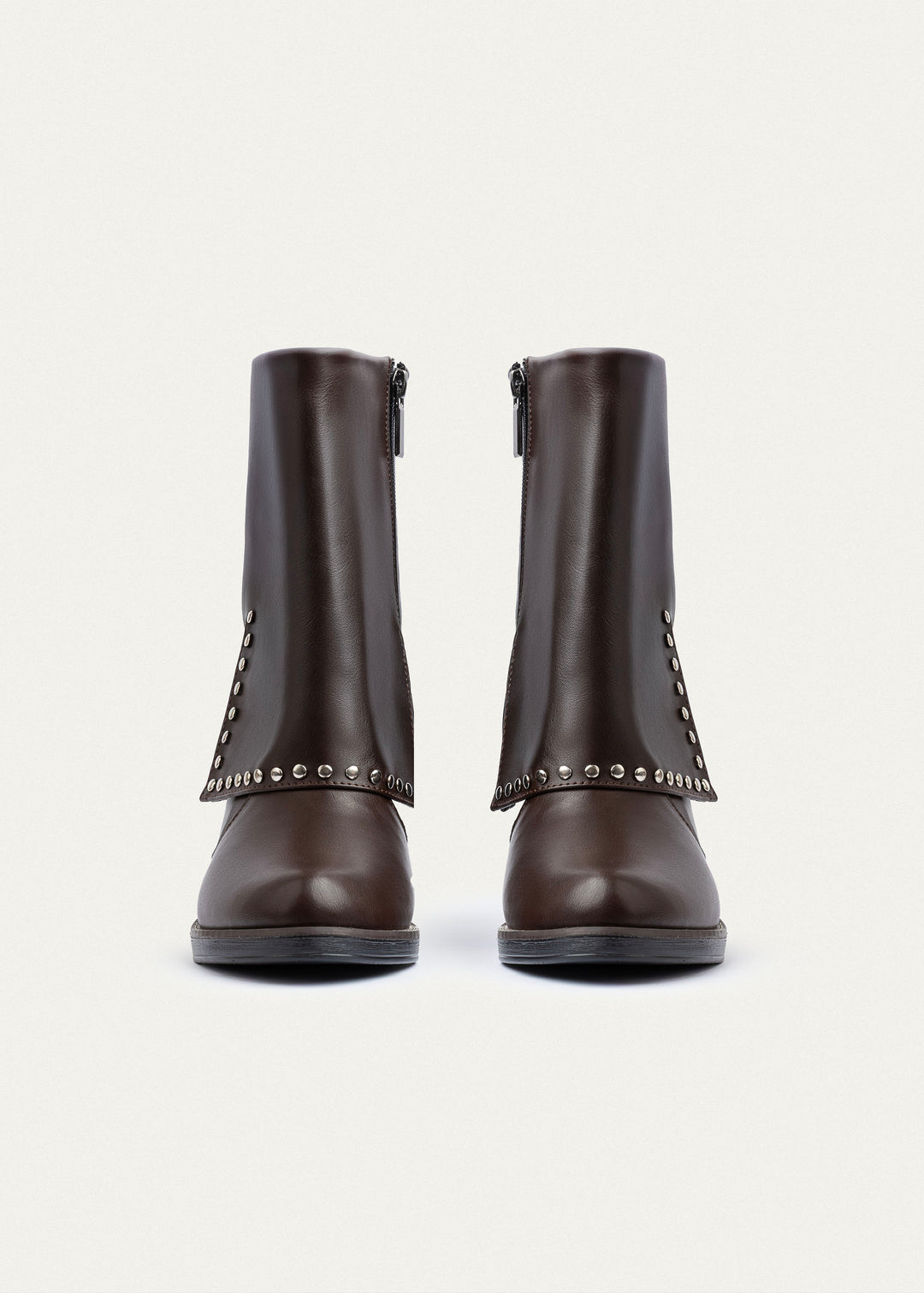 Achilles | Rodeo Studded Mid Boots | Brown