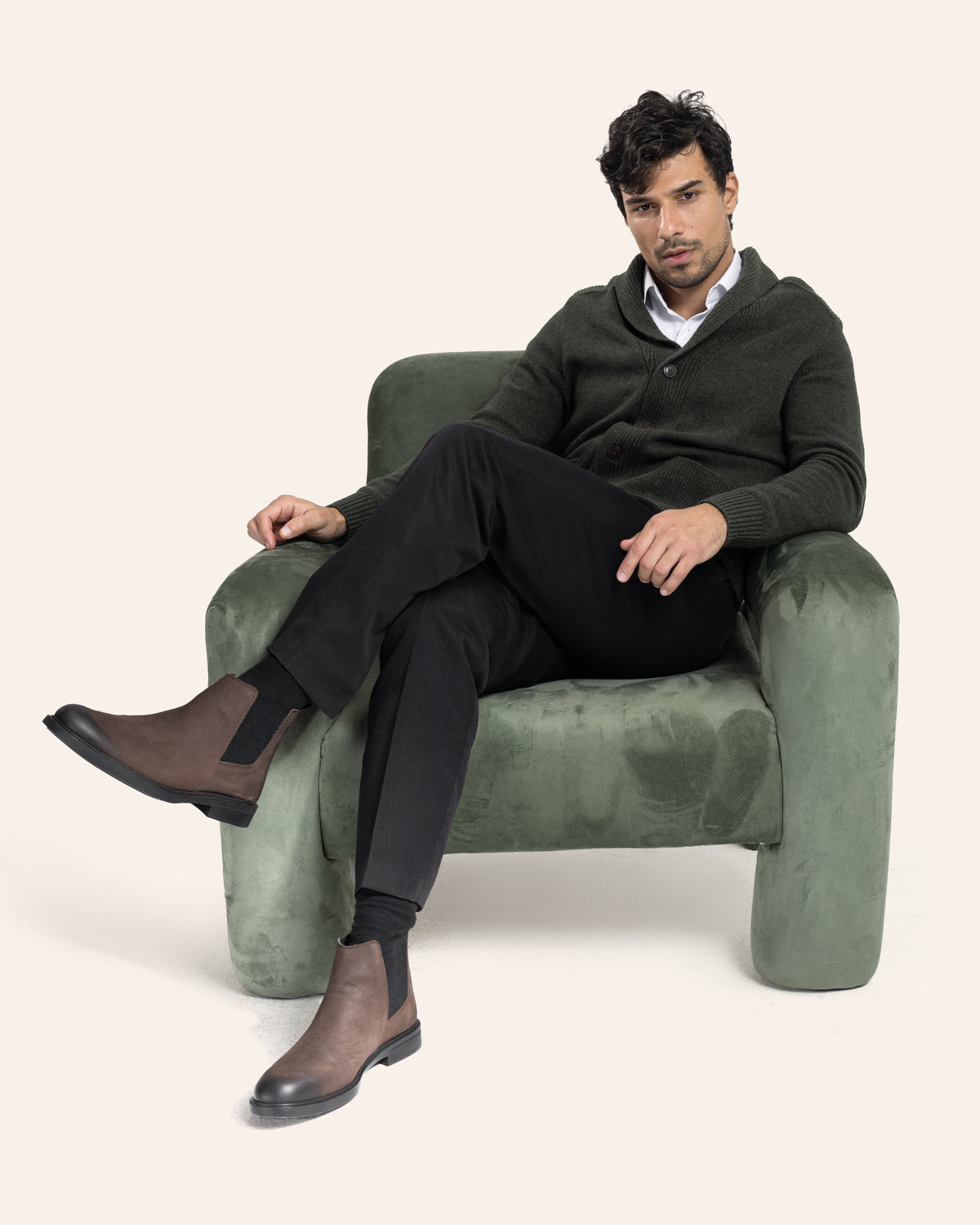 Lookbook - Classic Nubuck Chelsea Boots | Brown