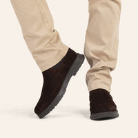 Lookbook - Plain Suede Genuine Leather Chelsea Boots | Brown
