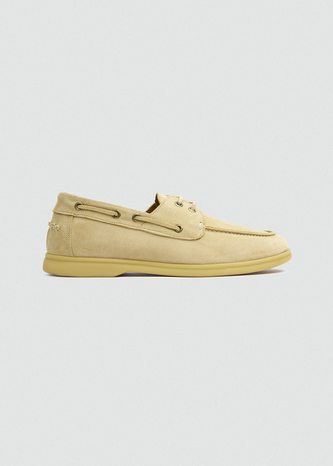 Classic Boat Shoes - Suede Beige - side profile