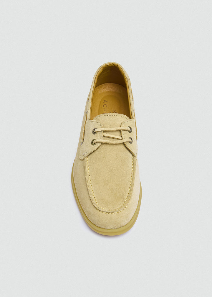 Classic Boat Shoes - Suede Beige - top view