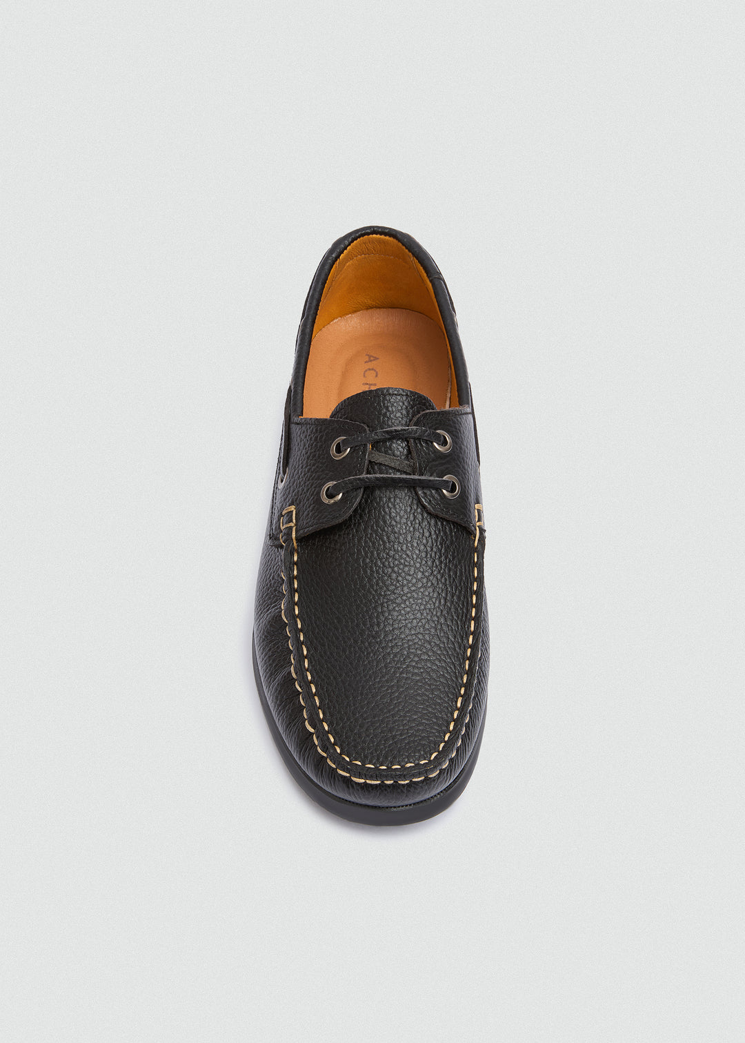Classic Boat Shoes - Textured Black - top view