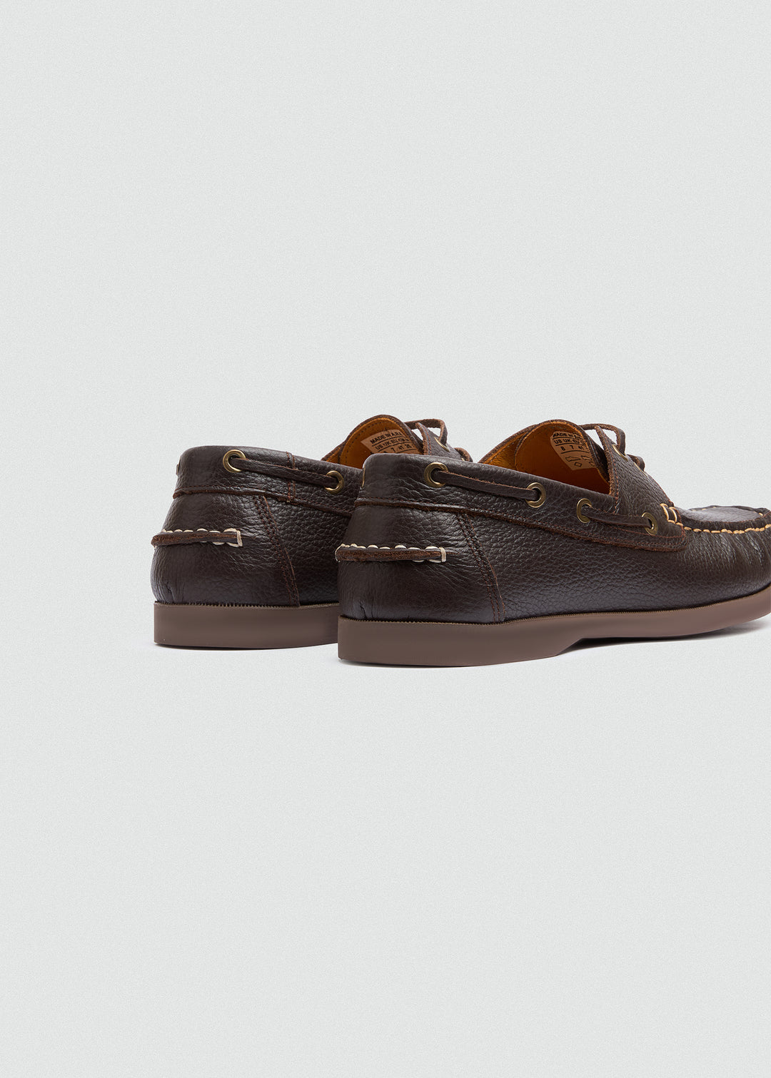 Classic Boat Shoes - Textured Brown - back