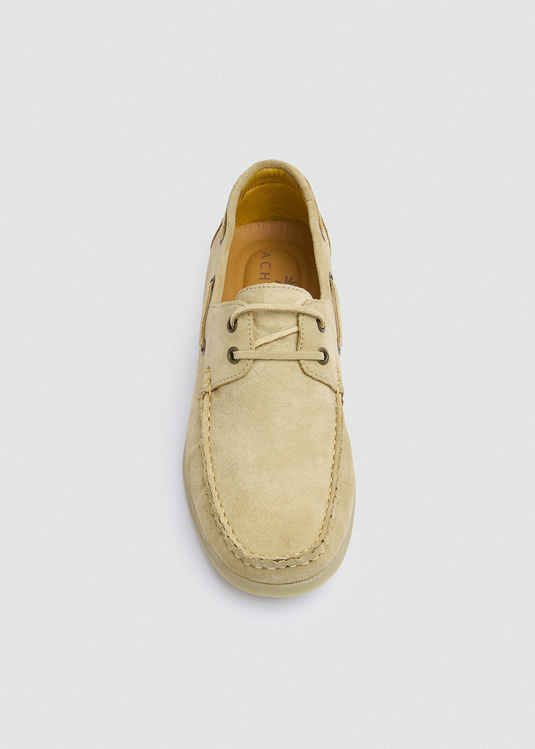 Casual Boat Shoes - Suede Beige - top view