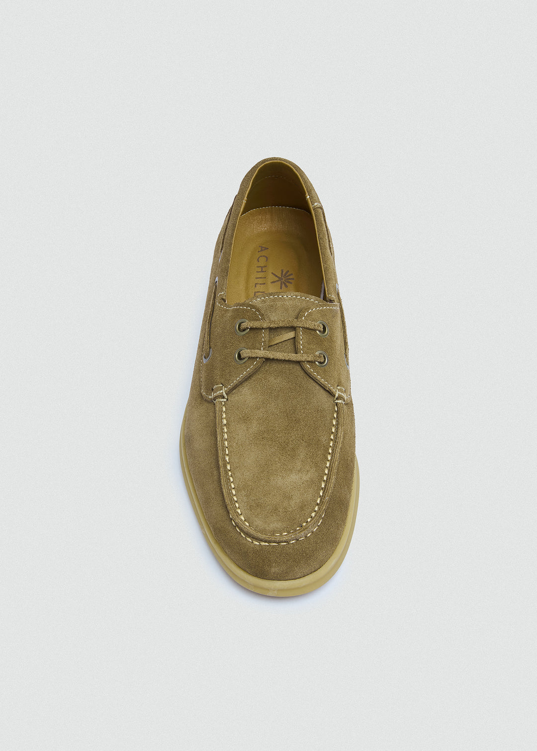 Casual Boat Shoes - Suede Café - top view