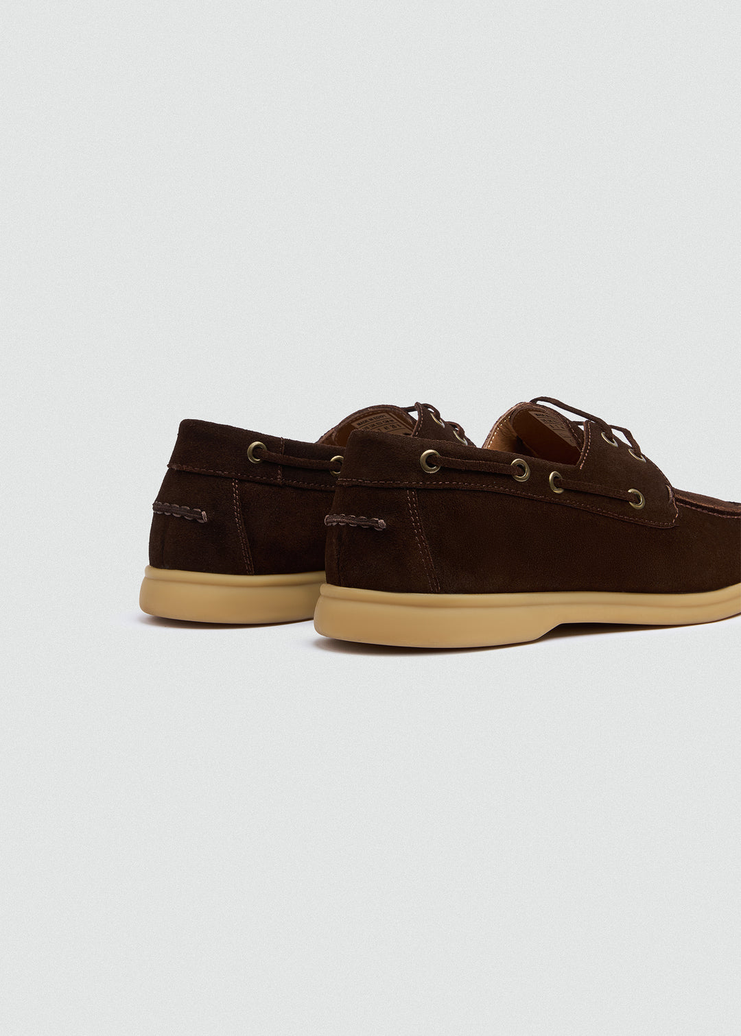 Casual Boat Shoes - Suede Brown - back