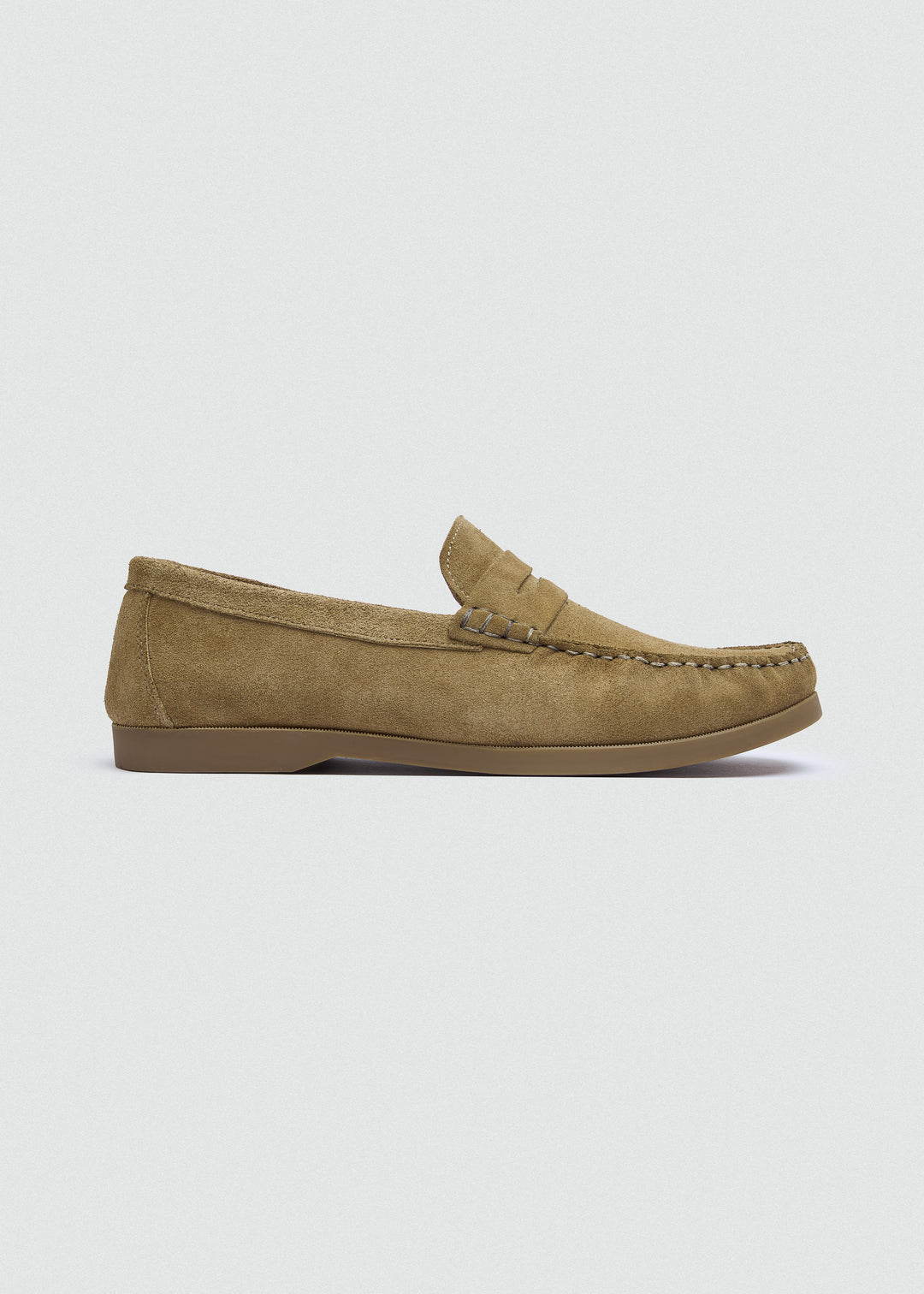 Slip-On Classic Boat Shoes - Suede Café - side profile