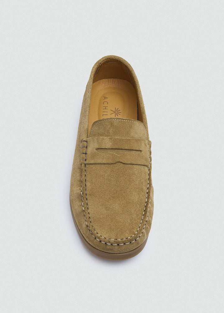 Slip-On Classic Boat Shoes - Suede Café - top view