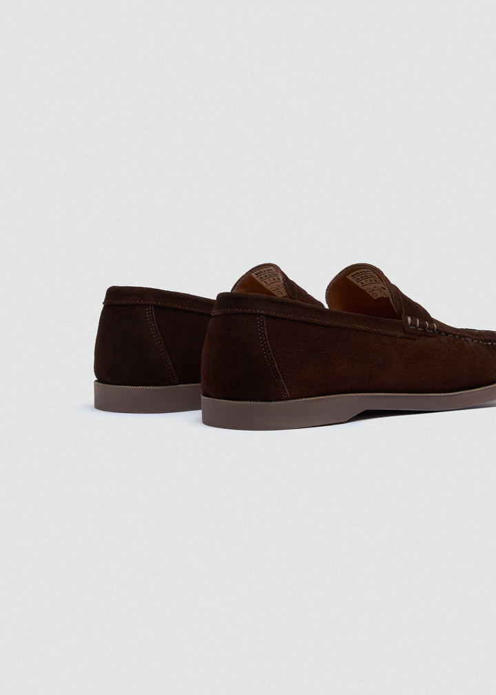Slip-On Classic Boat Shoes - Suede Brown - back