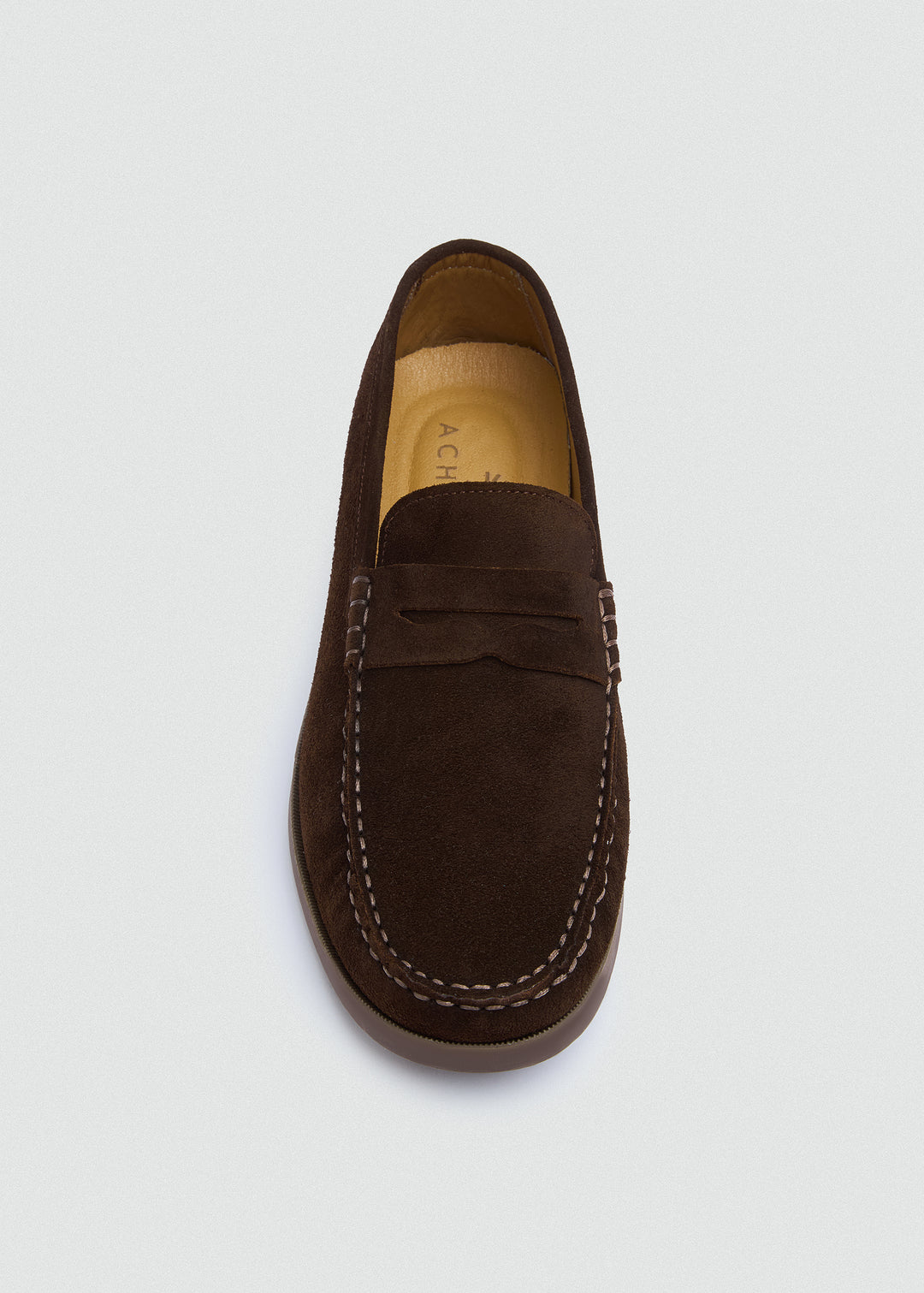 Slip-On Classic Boat Shoes - Suede Brown - top view