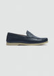 Slip-On Classic Boat Shoes - Textured Navy Blue