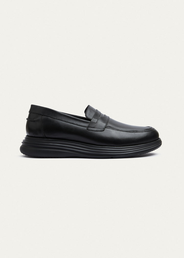 Penny Loafer - Black - side profile