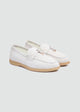 Soft Loafers with Charm Detail - Suede White