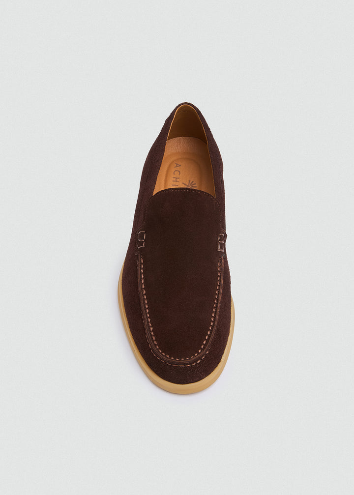 Soft Loafers - Suede Brown - top view