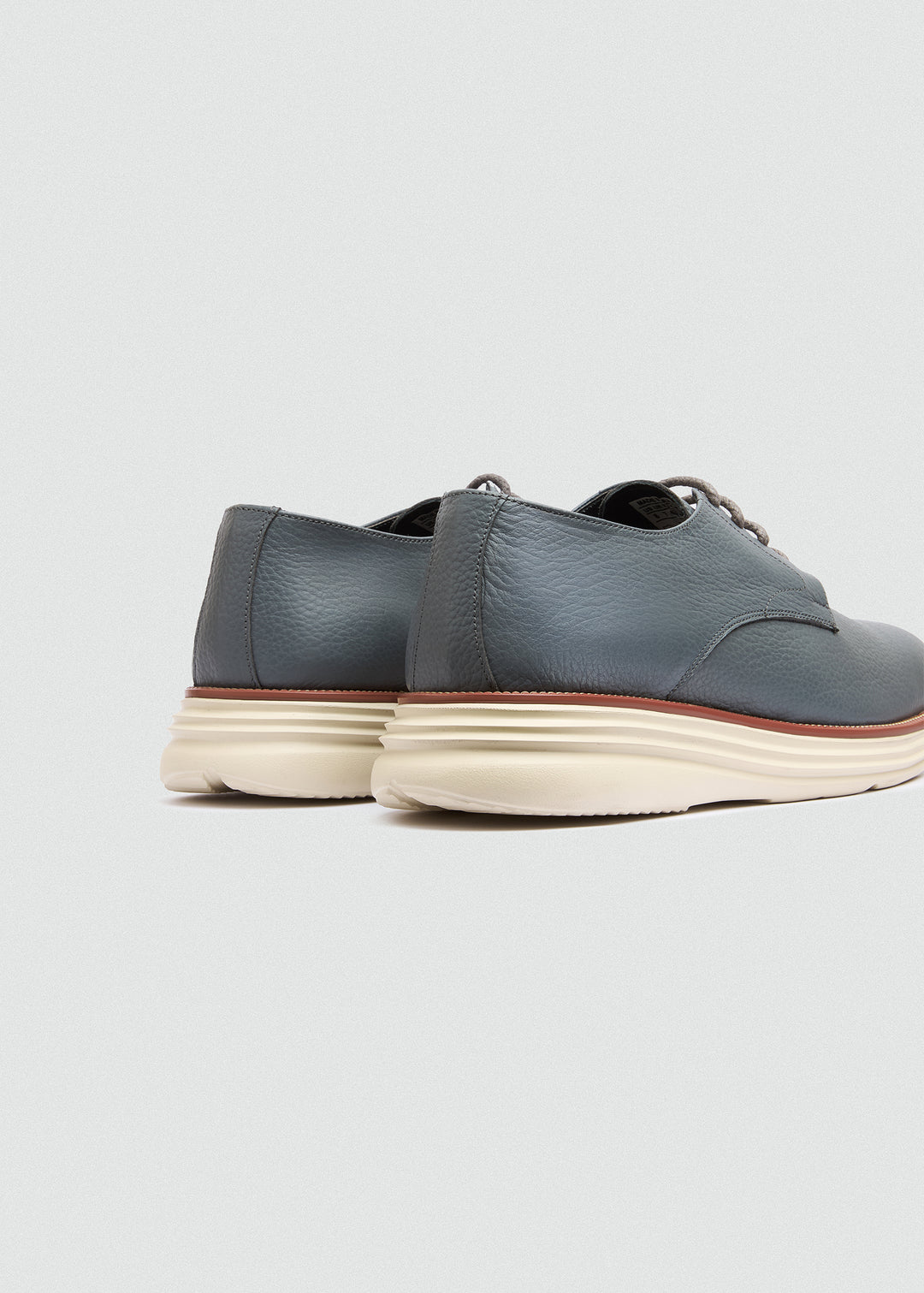 Suede Lace-Up Derby - Dark Grey - back
